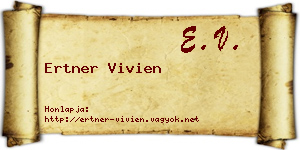 Ertner Vivien névjegykártya